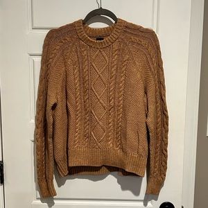 {Gap} Camel Cable Knit Sweater